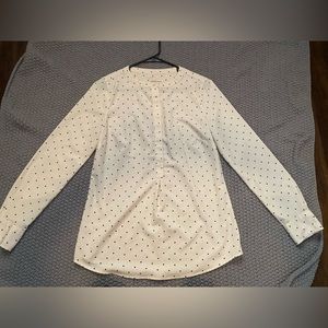 White polka dot blouse